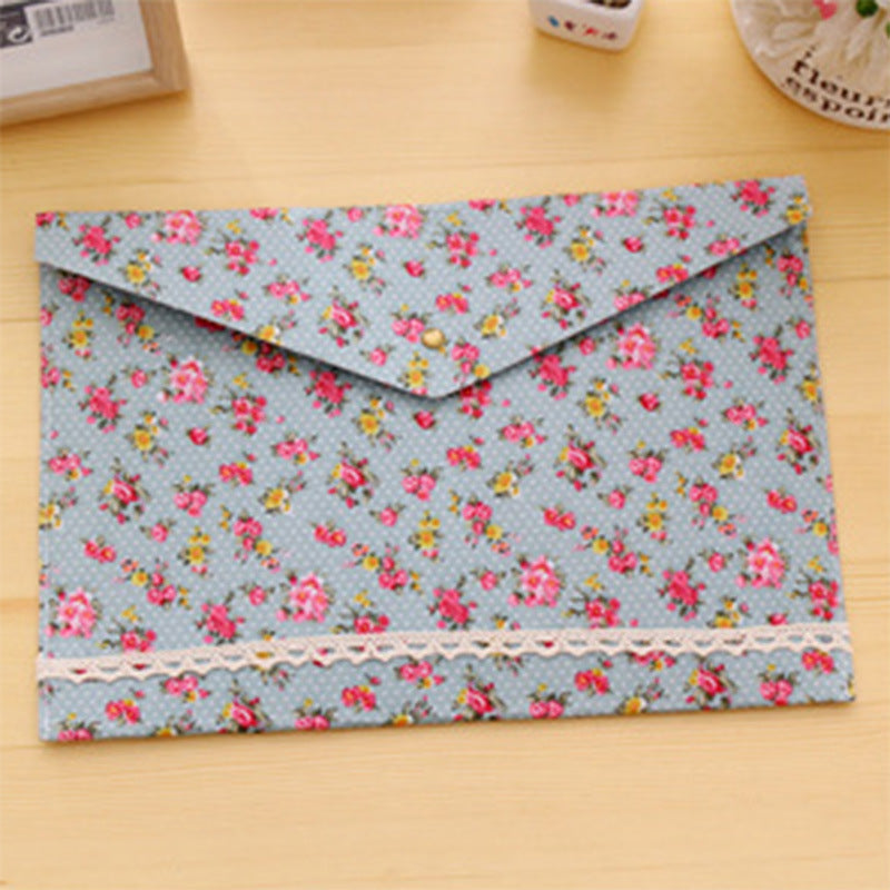 Wholesale Elegant file bag floral A4 file bag felt file bag A4 snap folder elegant pencil case